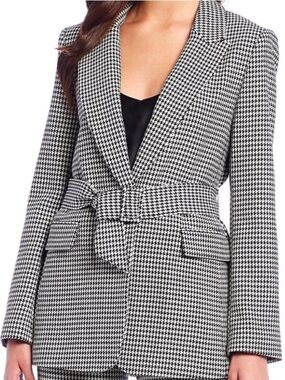 Gianni Bini Houndstooth Monica Belted Blazer